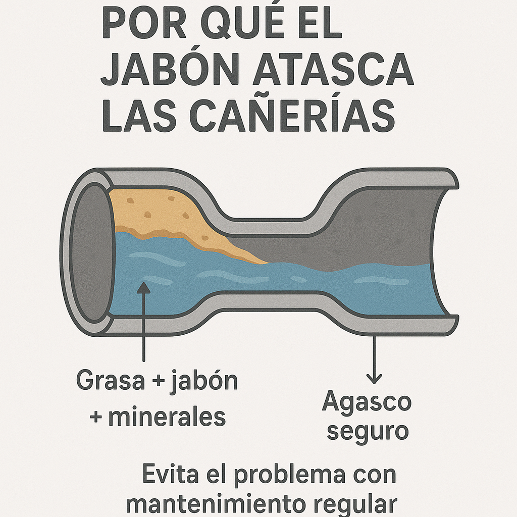 jabón atasca las cañerias